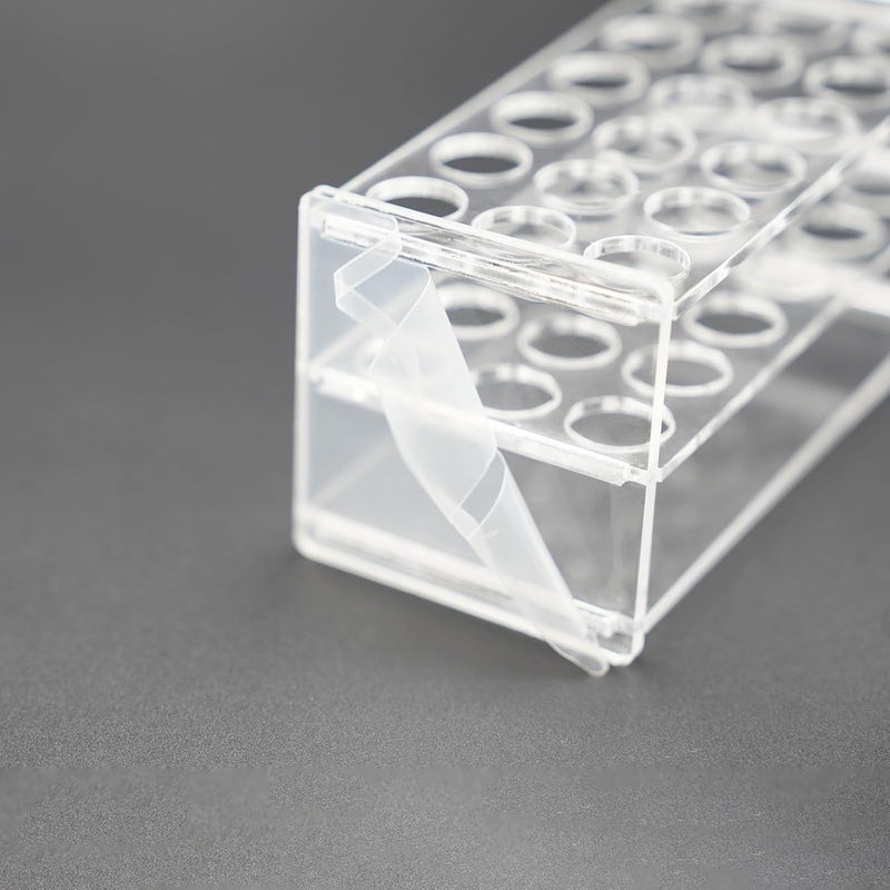 LSVERDE Store 1 pcs Acrylic Test Tube Rack 18 Holes for 10ML/15ML Centrifuge Tubes, Transparent Acrylic Test Holder Racks with Hole Diameter 17 mm - Image 3